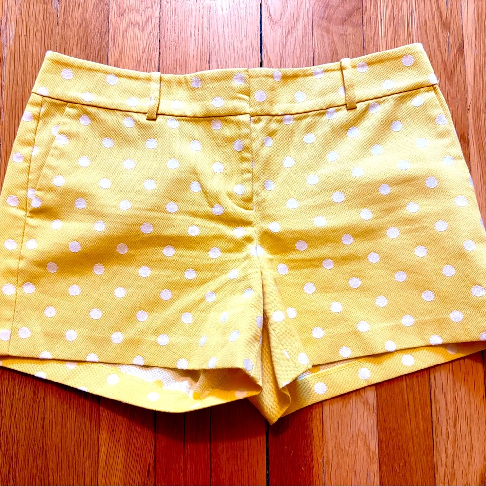 Ann Taylor Yellow Polka Dot Shorts, 10p